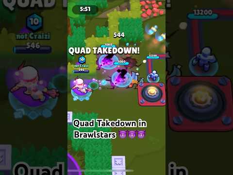 Brawl Stars Quad Takedown (Brawl Arena) 🔥😈 #brawlstars #phonkagressive #quad #quadtakedown #arena