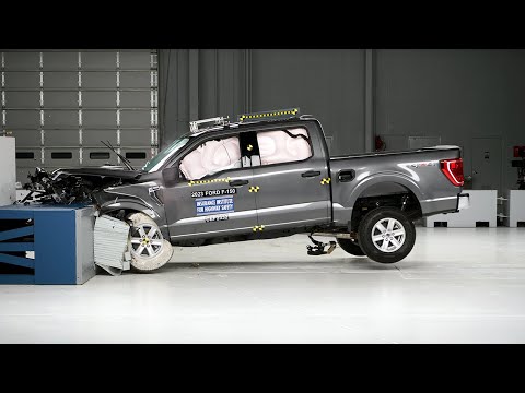 2023 Ford F-150 crew cab updated moderate overlap IIHS crash test