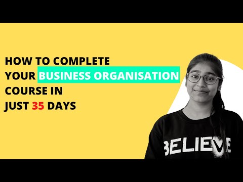 COMPLETE YOUR BUSINESS ORGANISATION COURSE IN JUST 35 DAY !