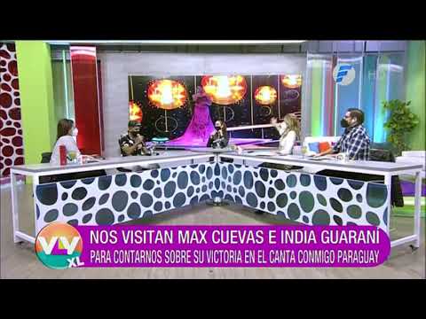 Nos visitan los ganadores del @Canta Conmigo Paraguay Max Cuevas e India Guaraní