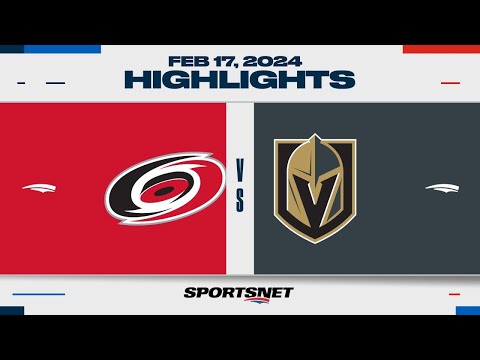 NHL Highlights | Hurricanes vs. Golden Knights - February 17, 2024