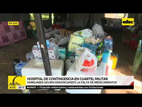 Hospital de contingencia en el cuartel militar: cómodo pero sin medicamentos
