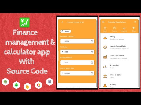 How To Make Finance management and Finance calculator app In Android Studio| With Source Code