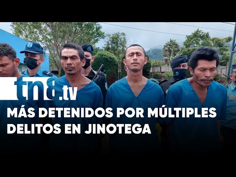 Presunto homicida y abastecedores de drogas detenidos en Jinotega - Nicaragua