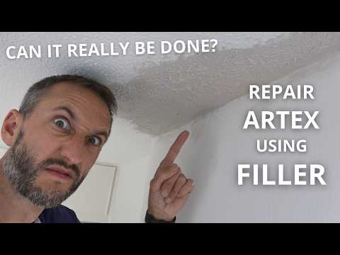 How to repair artex ceiling with filler. Fix textured finish using easifill. Textured plaster repair