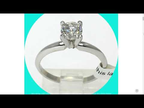 New W/tag .73CT VS2 diamond solitaire engagement ring 14K white gold round brill #daimondjewellery