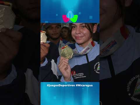 Recibimiento de la delegación nicaragüense de los Juegos Deportivos Escolares Centroamericanos