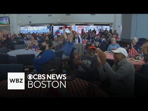 New England Patriots fans take in London game at Gillette Stadium watch party