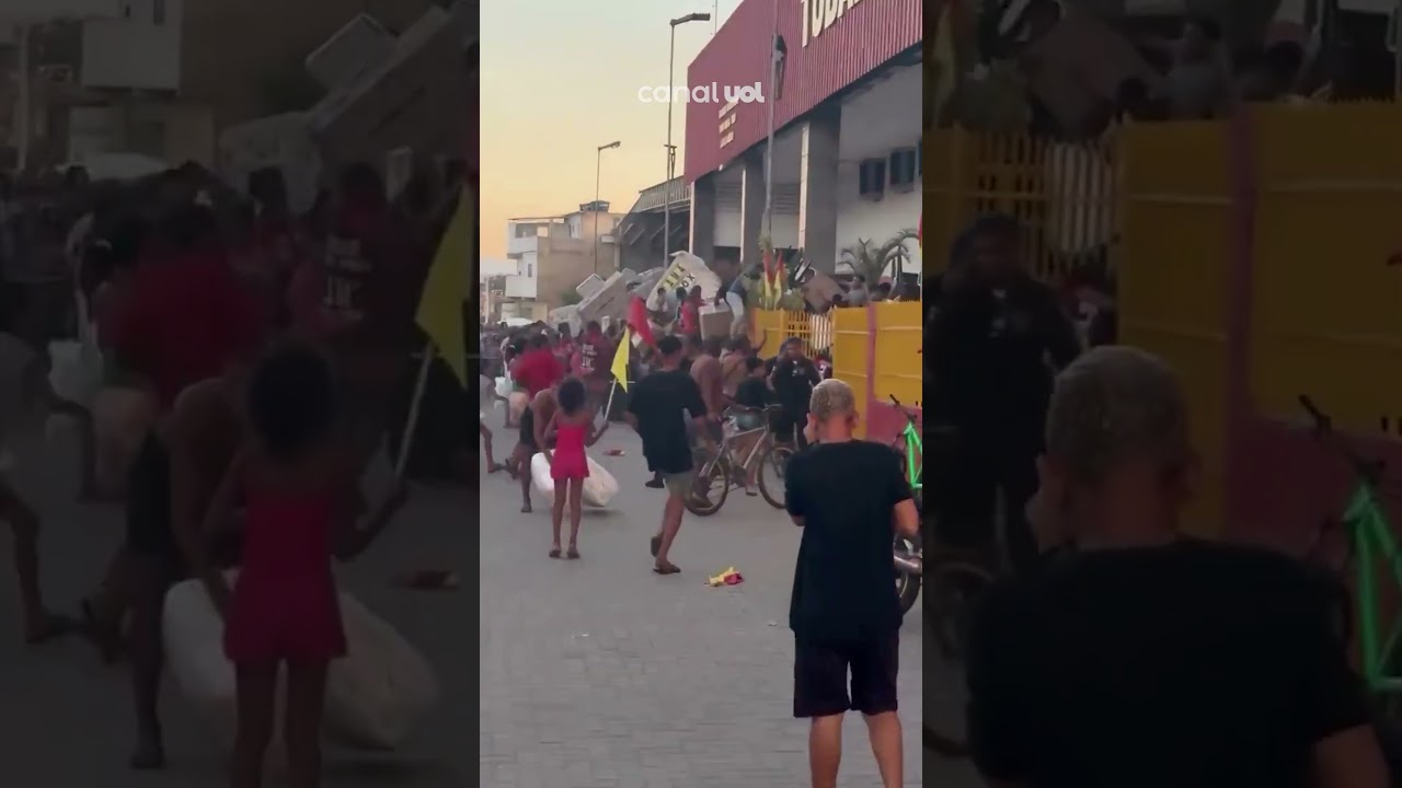 Mercado é saqueado durante incêndio em Duque de Caxias no Rio de Janeiro veja vídeo