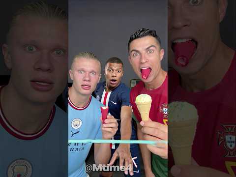 Ronaldo, Haaland, and Mbappé: Do You Know What It Looks Like? 🍦😂 #shorts #football