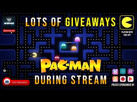 LIVE - HOW FAR CAN I GET ON PAC MAN! - GIVEAWAY AT PAIR!