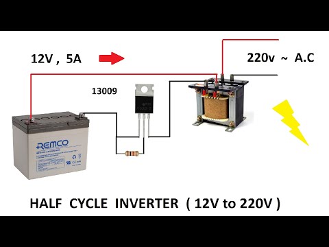 12v DC to 220v AC Converter ( INVERTER without IC )  using UPS Transformer