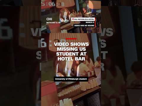 Video shows missing US student at hotel bar