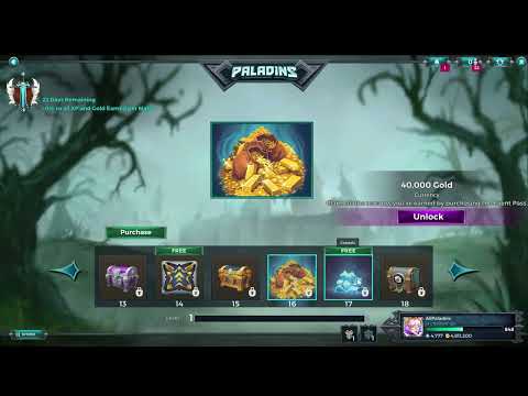 Paladins 7.1 Wild Hoard Event Pass All Items, All Levels, Free and Paid Path