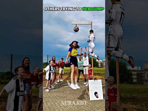 The best footballers try the impossible header challenge ☠️ #edit #trollface #trending #troll