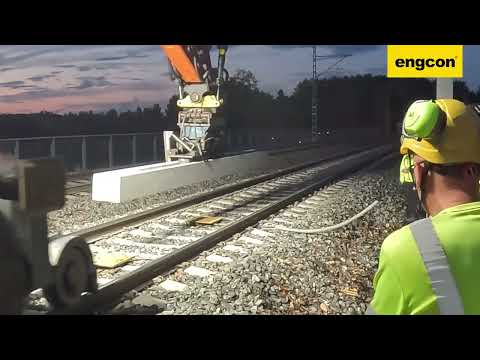 Railway work with Kreate Oy and their Hitachi 170W equipped with engcon EC219 and EC-Oil