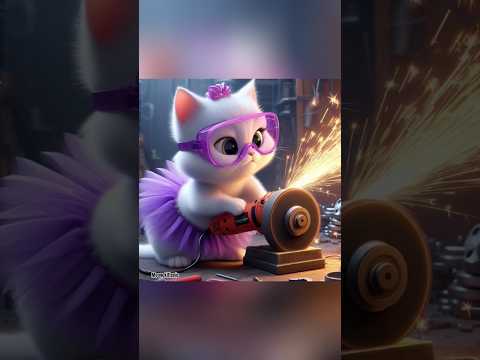 Kitten fulfill her mom dream.!😍💕 #kitten #cats #funny