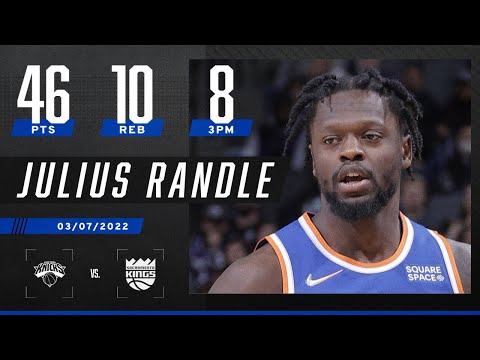 Julius Randle records new CAREER HIGHS in PTS and 3PM vs. Kings video clip 