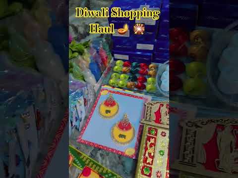 Diwali Shopping Haul 🪔🎇 Diwali Decor ideas 💡🎉 #shorts #diwali #shopping #decor #rangoli #love #diy