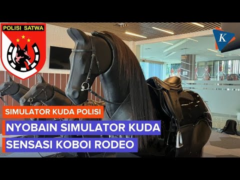 Mencoba Simulator Kuda Polri, Sensasi Menunggang Ala Koboi