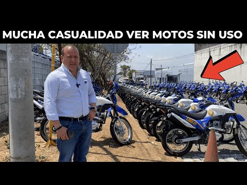 DIPUTADO CRISTIAN ALVAREZ DESCUBRE MOTOS DE LA PNC QUE NO ESTAN SIENDO USADAS , GUATEMALA