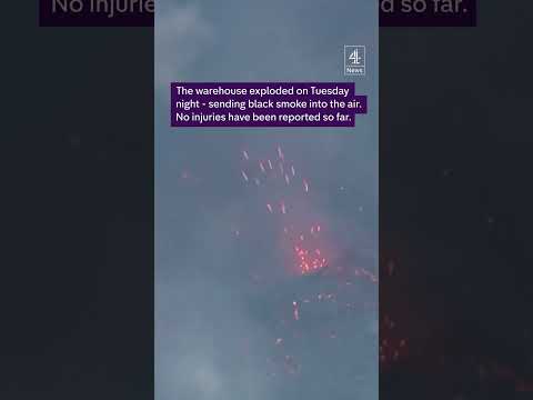 Moment US fireworks factory explodes