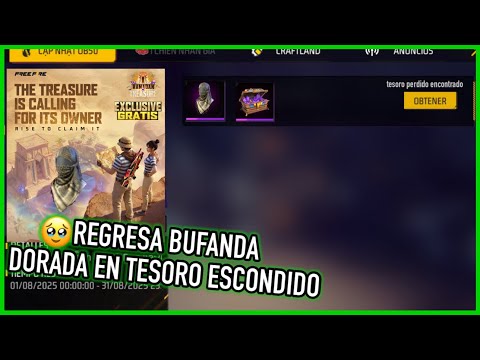 Regresa la Bufanda Dorada Gratis en Evento Tesoro Perdido de FF 😍 | JORGEPLAYED