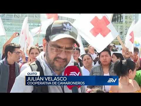 Ciudadanos de Pedernales realizaron plantón en Quito