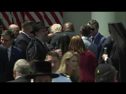 Trump participates in a National Day of Prayer event – watch live
