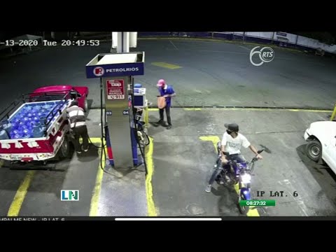 Cámaras de seguridad captan un robo en una gasolinera
