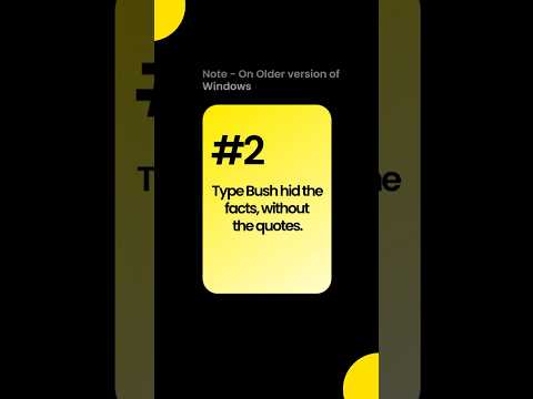 When Bush Glitched Windows