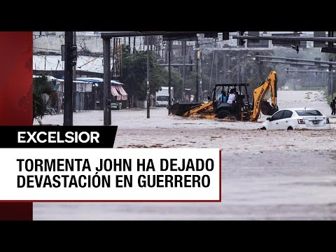 Muertos, inundaciones, derrumbes en Guerrero por embate de John