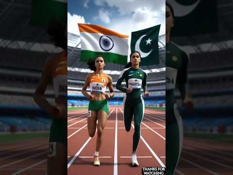 Photo Finish! India vs. Pakistan Girls' Race - Who Won? #indiavspakistan #RaceChallenge