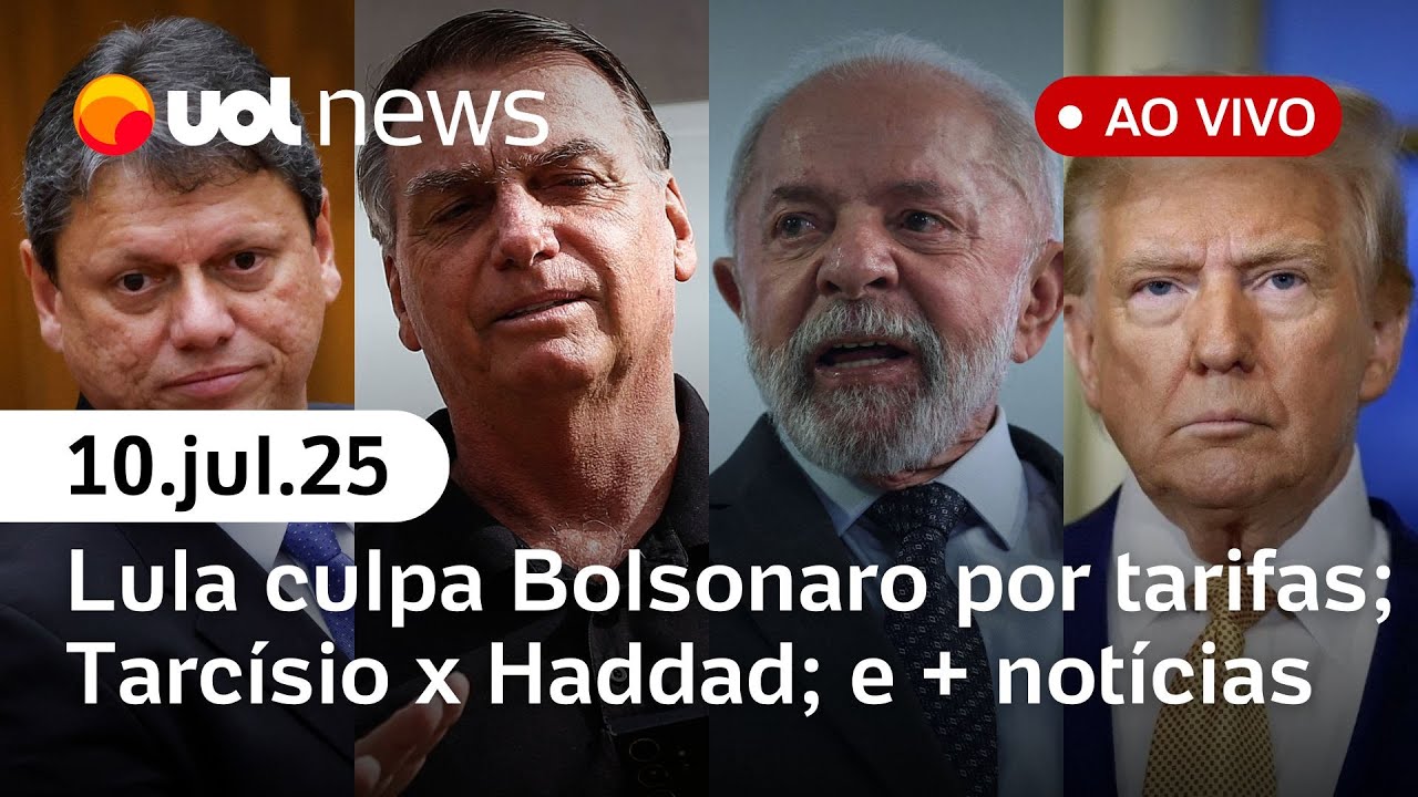 Lula diz que Bolsonaro é responsável por tarifas de Trump Tarcísio cobra diplomacia e + | UOL News