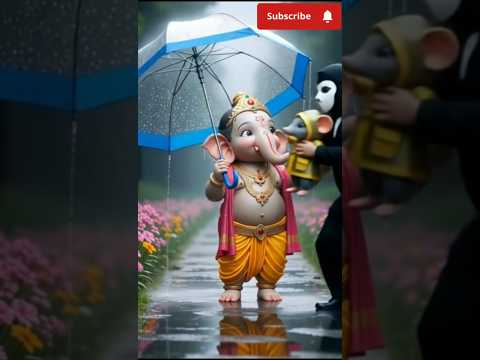 बारिश में मूषक का हुआ अपहरण 😱 गणेश जी रह गए हैरान#ganeshji #trendingshorts