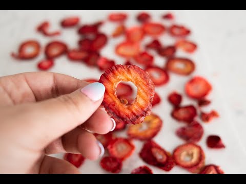 Oven Dried Strawberries | Keto Candy (No sugar added)