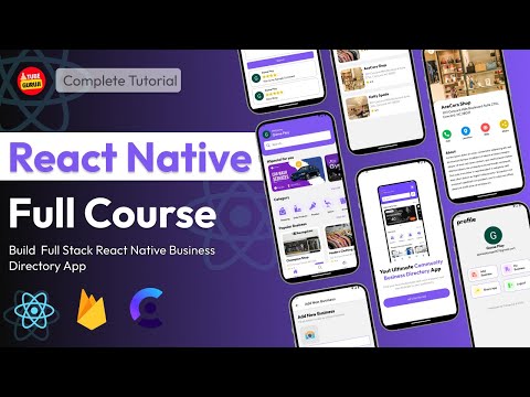 React Native Full Course | React Native Full Stack App | Build Business Directory App | Expo Router