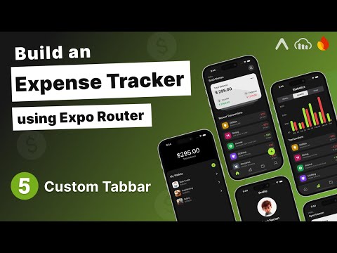 Build an Expense Tracker App with Expo Router #5 - Custom Tabbar UI