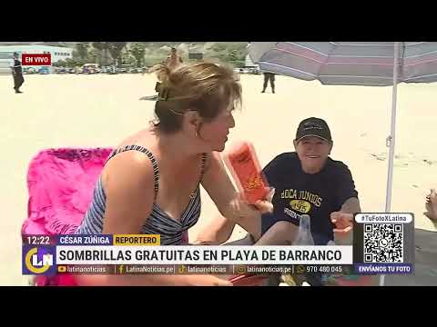 Municipalidad de Barranco implementa sombrillas gratis, como medida de protección contra el sol