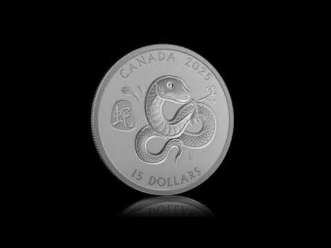 1 oz. Fine Silver Coin - Lunar Year of the Snake – Mintage: 18,888
(2025)