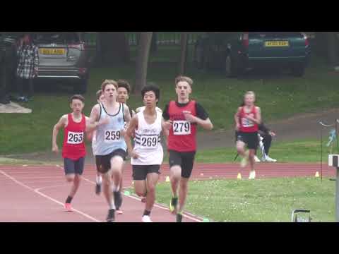 800m Under 15 Boys heat 2 Kent Championships 15th May 2022
