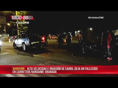 Un motociclista pierde la vida en accidente de tránsito en Nandaime - Nicaragua