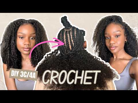 FEATHER CROCHET HAIR INSTALL STEP BY STEP | NO KNOT METHOD | KINKY COILY TEXTURE | FT QVR HAIR