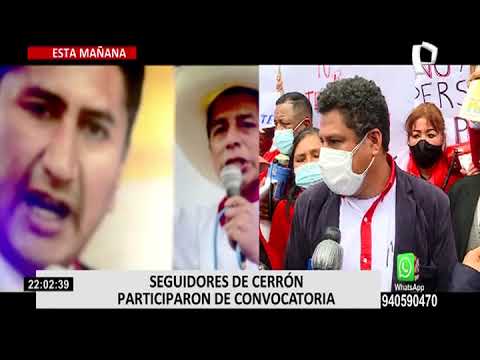 Centro de Lima: ciudadanos participaron en movilización en respaldo a Vladimir Cerrón