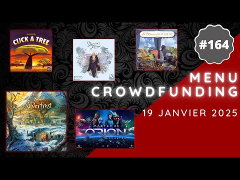Menu Crowdfunding 19/01/2025 - Everdell Silverfrost, Master of Orion, Darwin's Journey Oceania, etc.