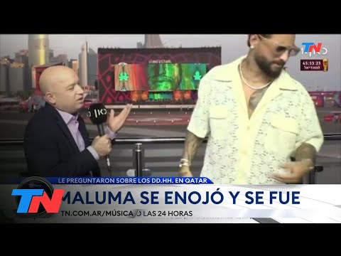 MUNDIAL QATAR 2022: En una entrevista Maluma se enojó y se fué