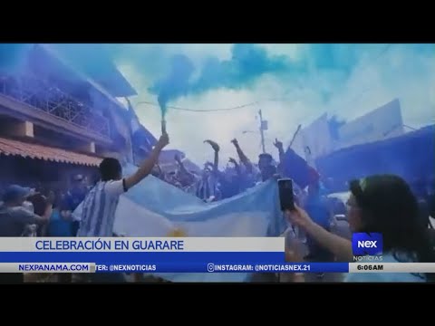 Panameños celebran triunfo de Argentina en el Mundial de Qatar