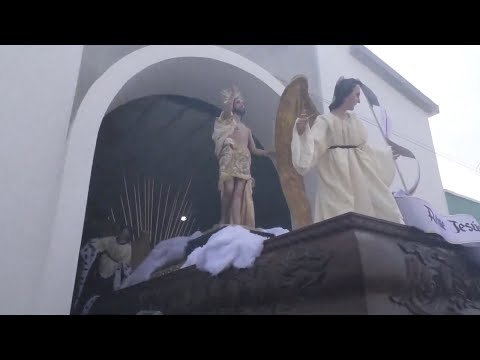 SALIDA  Jesús RESUCITADO DEL CALVARIO y Virgen de la Alegría Templo María Magdalena 2024