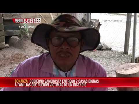 Gobierno Sandinista de Bonanza entrega dos casa dignas - Nicaragua