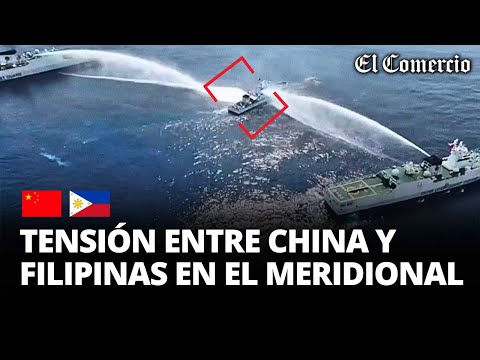 TENSIÓN en Mar Meridional: FILIPINAS acusa a CHINA de disparar cañones de agua contra su barco